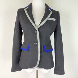 Brooks Brothers Red Fleece Black Wool Blazer